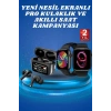 Nevamel Ekranlı Yeni Nesil Pro Kulaklık ve Akıllı Saat Kampanyası Kulak İçi Mikrofonlu