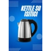 Nevamel Elektrikli Paslanmaz Çelik Su Isıtcı Çelik Kettle 1.8 Lt. Uzun Ömürlü