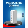 Nevamel® Ev ve Ofis İçin Zaman Kontrollü Çoklu Şarj Cihazı