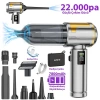 Nevamel® EZERE Nanovac 22000pa Güçlü Portatif Vakumlu Kablosuz Üflemeli Mini Araç Süpürgesi-(5775)