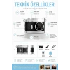 Nevamel® Ezere PixCam Vintage Taşınabilir Mini Dijital Kamera Selfie Video Vlog Kamerası Mini Anahtarlık 1080P-(5775)