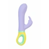Nevamel® Flovetta Wisteria Klitoral Uyarıcılı G Noktası Vibratörü, Silikon, Mor, 18.5 Cm