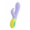 Nevamel® Flovetta Wisteria Klitoral Uyarıcılı G Noktası Vibratörü, Silikon, Mor, 18.5 Cm