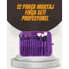Nevamel Fondöten Allık ve Far Uygulamalarına Uygun 12 Parça Makyaj Fırça Takımı Ergonomik Saplı