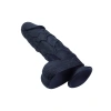 Nevamel® Gerçekçi Siyah Renkli Vantuzlu Testisli Dildo 26Cm