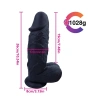 Nevamel® Gerçekçi Siyah Renkli Vantuzlu Testisli Dildo 26Cm
