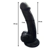 Nevamel® Gerçekçi Testisli Siyah Dildo 19 Cm