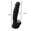 Nevamel® Gerçekçi Testisli Siyah Dildo 20 Cm