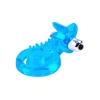 Nevamel® Get Lock The Tongue-Blue Titreşimli Dilli Penis Halkası
