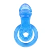 Nevamel® Get Lock The Tongue-Blue Titreşimli Dilli Penis Halkası