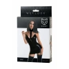 Nevamel® Glossy Ivy Gerdanlık Elbisesi Wetlook Malzemeden, Siyah, Xl