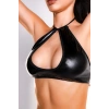 Nevamel® Glossy Parlak Brianna Seti Wetlook Malzemeden, Siyah, M