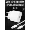 Nevamel Güç Adaptörü ve Kablosu Şarj Aleti 15/15 Pro Max Uyumlu Hızlı Şarj
