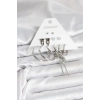 Nevamel® Gümüş Renk Pirinç 6lı Kadın Küpe Seti 5886