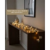 Nevamel® Gümüş Yaprak Tasarımlı LED Işık Pilli Ev ve Vitrin Dekoru