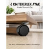 Nevamel® Halı ve Beton Uyumlu Kilitsiz Mobilya Tekerleği 4’lü