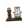 Nevamel Hediyelik Eşya Retro Ahşap Deniz Feneri Kum Saati Biblo