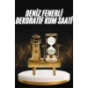 Nevamel Hediyelik Eşya Retro Deniz Fenerli Kum Saati Ahşap Görünümlü Dekoratif Eşya