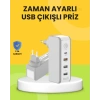 Nevamel® Hızlı Şarj Destekli Zaman Ayarlı USB Şarj Adaptörü