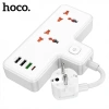 Nevamel HOCO AC12A 2500W 2 Priz + 3 USB + 30W Type-C Multifonksiyonel Priz Çoğaltıcı Şarj Aleti-(5775)