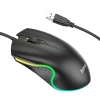 Nevamel HOCO GM19 RGB LED Işıklı Gamer Oyuncu Kablolu Optik Mouse-(5775)