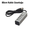 Nevamel HOCO HB1 80cm Kablolu 4 Portlu USB Çoğaltıcı HUB Adaptör-(5775)