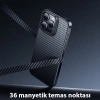 Nevamel Hoco iPhone 15 Pro AS7 Kevlar Kılıf Manyetik Magsafeli Telefon Kılıfı-(5775)