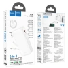 Nevamel Hoco J126 USB-A+Type-C Çıkışlı Type-c+Lightning Kablolu 10000mAh Powerbank Şarj Aleti-(5775)