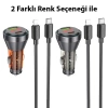 Nevamel HOCO NZ12B Unimpeded PD48W USB + Type-C Araç Çakmaklı Hızlı Şarj Aleti + Type-C to iPhone Kablo-(5775)