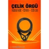 Nevamel® HSNET Çelik Örgü Kablo Kilit 12mm 120 cm Bisiklet Kilidi Motosiklet Kilidi Eşya Garaj Kilidi