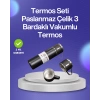 Nevamel Isıyı Uzun Süre Koruyan 500 ml Termos Seti | Çelik Gövde 2 Bardaklı Hediye Kutulu