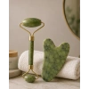 Nevamel® Jade Roller ve Gua Sha Taşı Yüz Bakım Masaj Seti