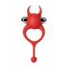 Nevamel® Jos Ni̇ck Kuyruklu Penis Halkası, Silikon, Kırmızı, 13,5 Cm