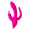 Nevamel® Jos Spanky Üçlü Vibratör, Silikon, Pembe, 21 Cm