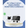 Nevamel® Kablosuz Bebek Monitörü 720P Görüntü ve Geniş Ekran