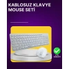 Nevamel® Kablosuz Klavye ve Mouse Seti - Ergonomik Tasarım Sessiz Kullanım Geniş Uyumluluk