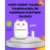 Nevamel Kablosuz Mini Cep Yazıcısı Bluetooth Destekli 1200mAh Bataryalı
