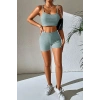 Nevamel® Kadın Açık Mavi Şortlu Kaşkorse Gecelik Takım