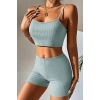 Nevamel® Kadın Açık Mavi Şortlu Kaşkorse Gecelik Takım