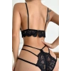 Nevamel® Kadın Siyah Dantel Cut-Out Detaylı Şık Sütyen ve Külot Takımı H110285
