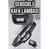 Nevamel Kafa Lambası Kamp Lambası Sensörlü Şarjlı Ayarlanabilir