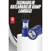 Nevamel Kamp Lambası Solar Şarjlı Kızaklı Kamp Feneri Led Lamba Işıldak