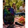 Nevamel® Karaoke Hoparlör RGB LED Işıklı USB FM Radyo Destekli Taşınabilir Speaker