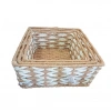 Nevamel Kare Örgü Desenli Doğal Hasır Sepet Seti - 3lü