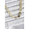 Nevamel® Kare Plaka Model Gold Renk Kadın Kolye 5886