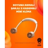 Nevamel® Katlanabilir Asılabilir Fan | USB Şarjlı 3 Vitesli Sessiz Mini Fan