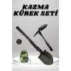 Nevamel® Kazma Kürek Seti Pusulalı Katlanır Portatif Kazma Kürek Seti Çok Fonksiyonlu Katlanabilir