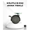 Nevamel® Kilitli 6 cm Masa Ayağı Tekli Döner Tekerlek