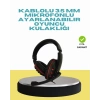 Nevamel® Kırmızı Işıklı Oyun Kulaklığı Kablolu Mikrofonlu Profesyonel