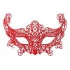 Nevamel Kırmızı Renk Dantel Örgü İşlemeli Parti Maskesi Model 3